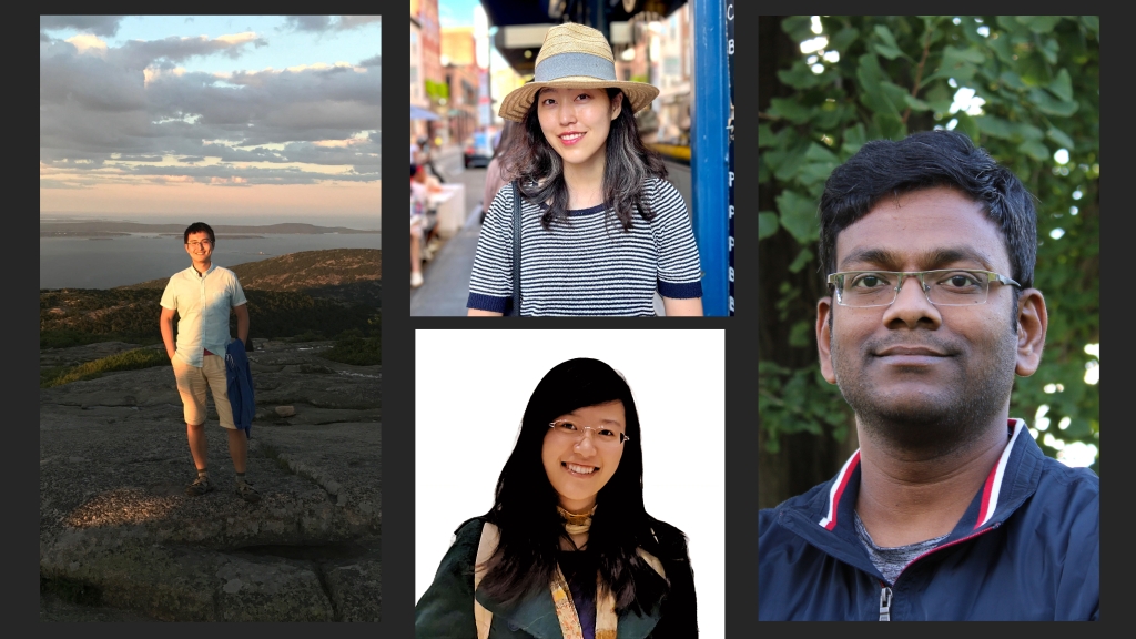 Introducing our new faculty members, clockwise from left, Yaoqing Yan, SouYoung Jin, Adithya Pediredla and Yujun Yan.