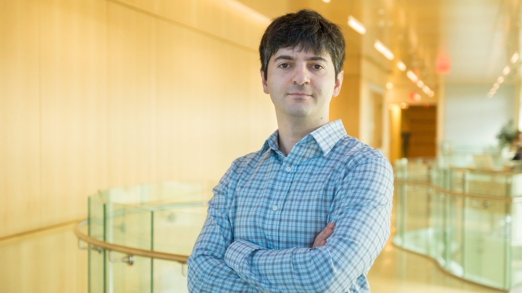 portrait of Gevorg Grigoryan in the Life Sciences Center
